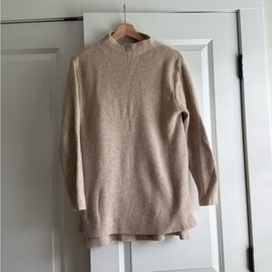 Dress Forum Tan Cowl Neck Sweater Soft Knit Tunic